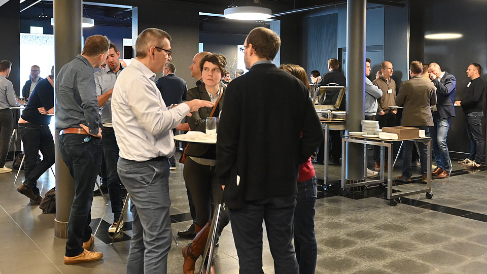 Several people at a business event